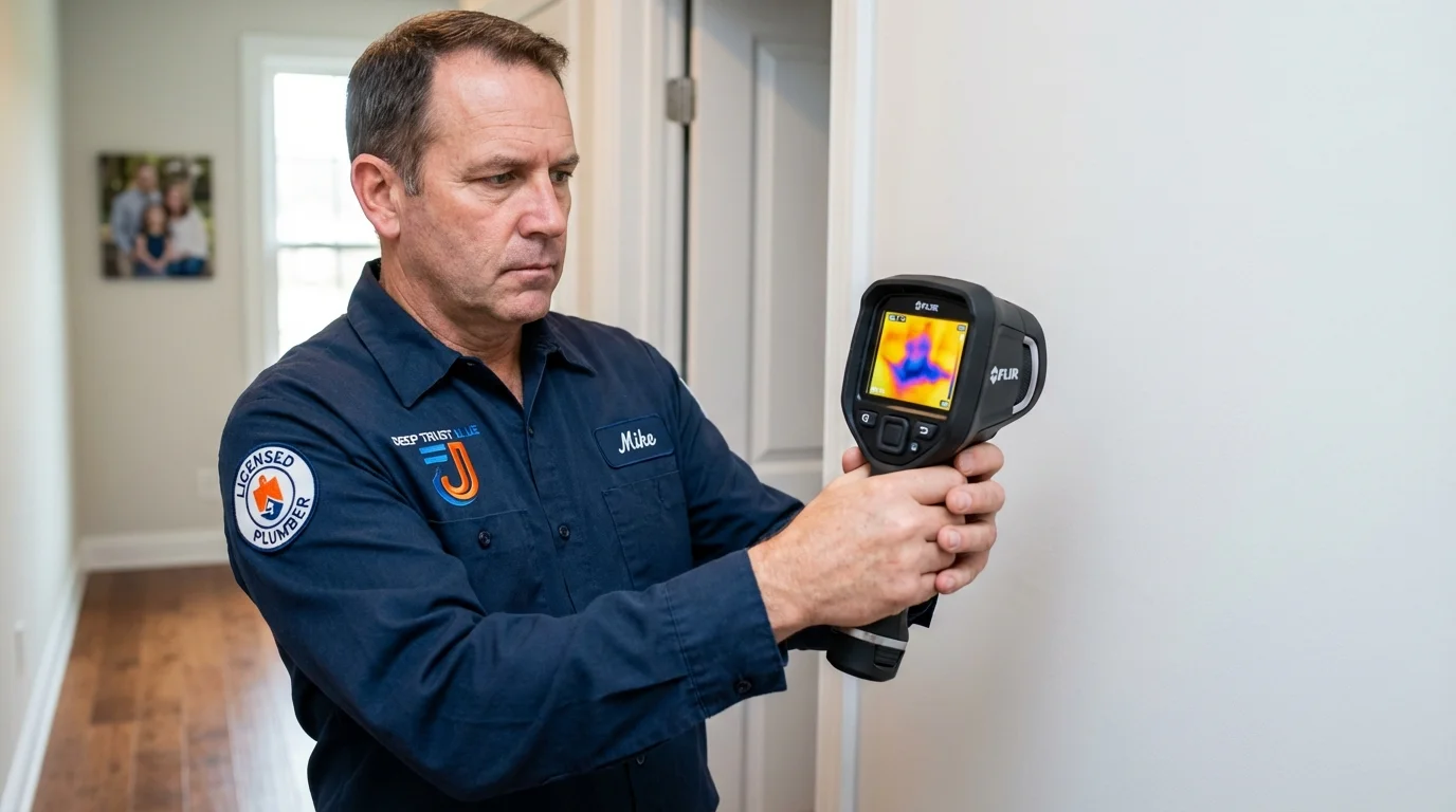 Thermal imaging leak detection by Johns Plumbing LLC in Claremore